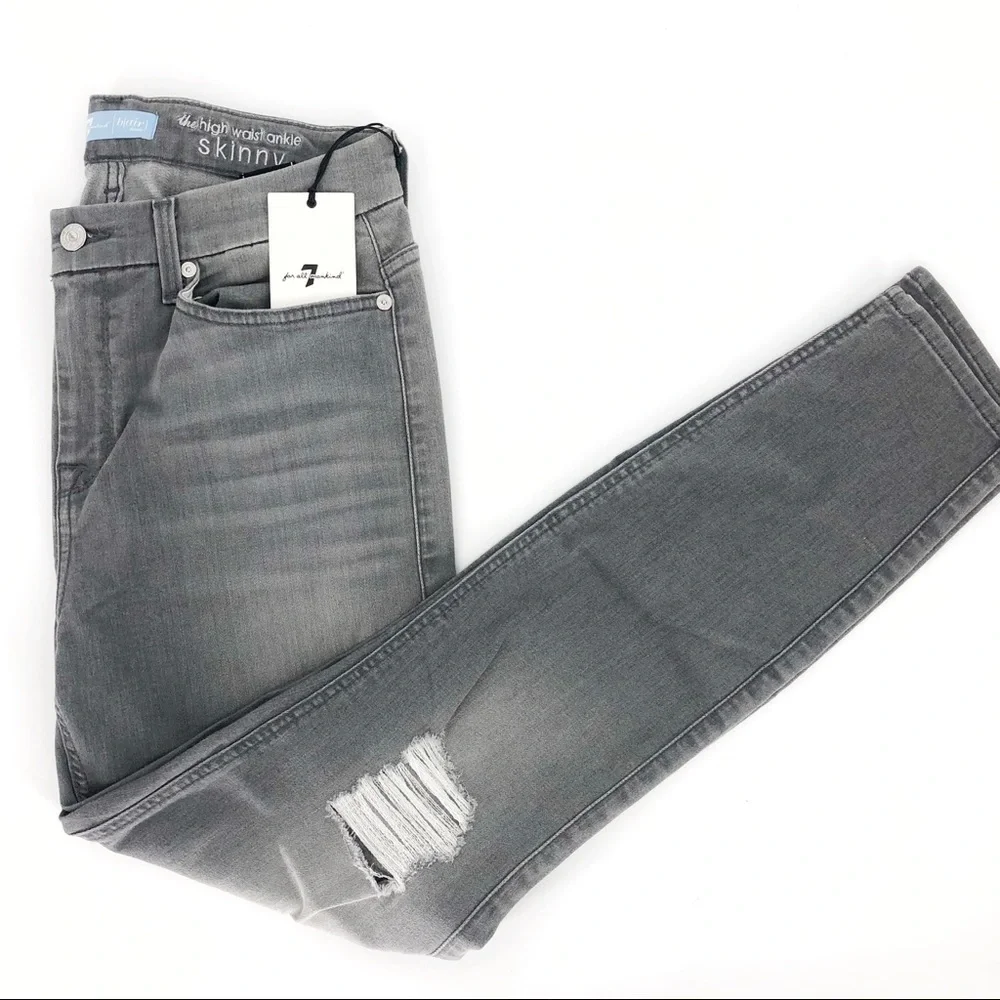 7 For All Mankind The Waist Rise Ankle Skinny - Picture 2 of 4